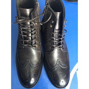 NWOT Massimo Dutti Mens Brown Leather Wing Tip